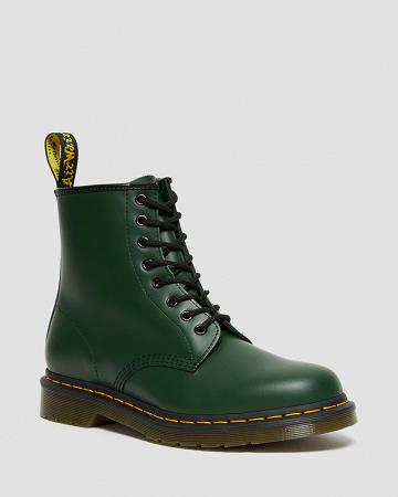 Dr Martens 1460 Smooth Leren Veterlaarzen Heren Groen | NL 277CTV